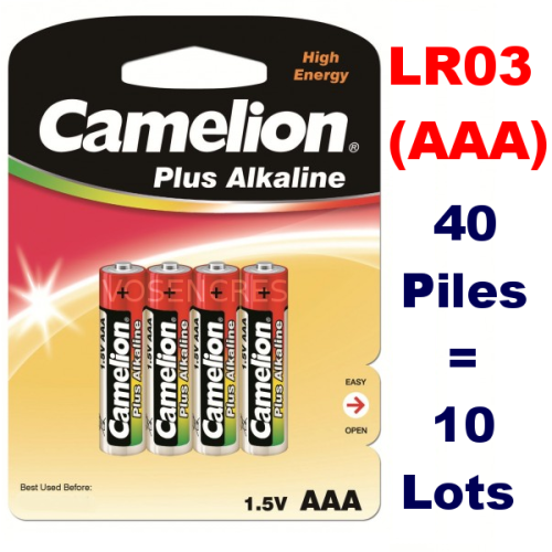 Blister de 40 piles Alcaline Plus AAA LR03