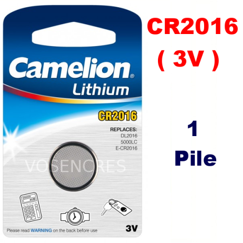 Blister de 1 Pile Lithium CR2016 DL2016 3V